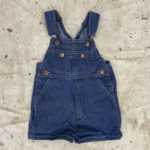 Vintage 1970’s/80’s Penneys Big Mac Denim Shortalls Kids 2T - Picture 1 of 5